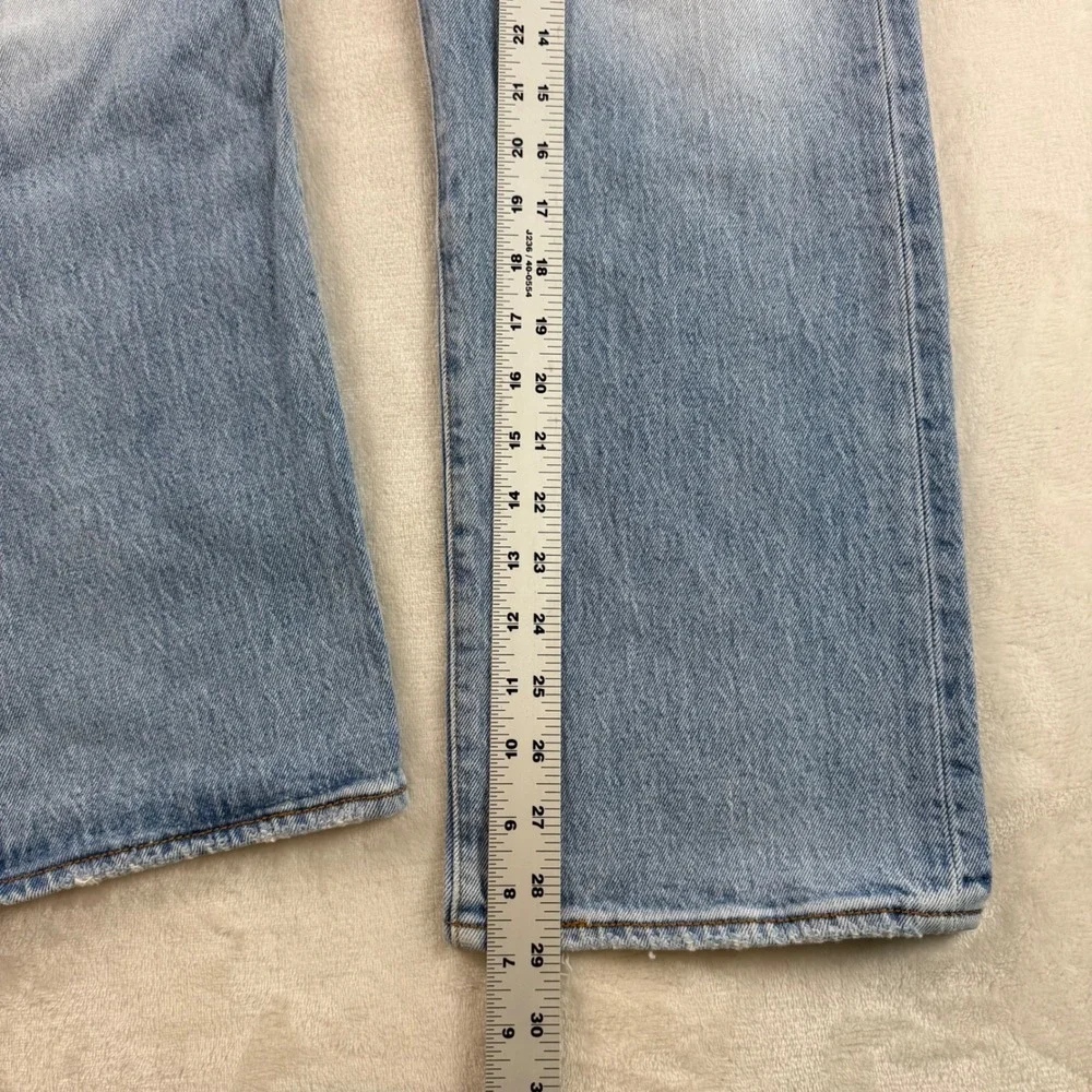 Levis 501 Original‎ Fit Jeans Mens 34x29 Light Wash Blue Denim Button Fly Pants